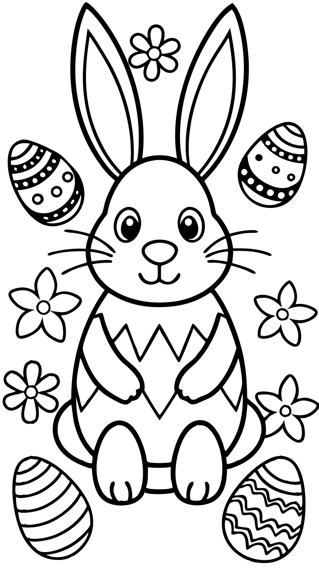 coloriage pages de lapin de Pâques